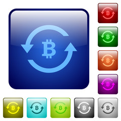 Bitcoin pay back color square buttons