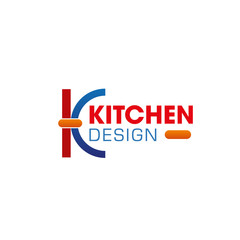 Kitchen design vector K letter icon