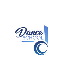 Dance school vector emblem