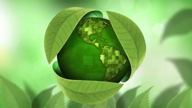 Happy Earth Day Globe Under Leaves 4K features a green globe revolving in a cover of leaves with a subtly animated green background and an animated Happy Earth Day message.