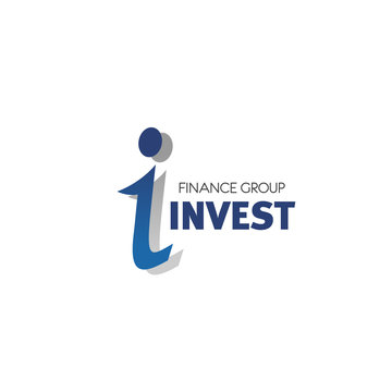 Finance invest group vector letter I icon