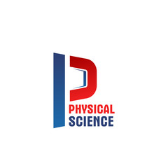 Physical science vector letter P icon