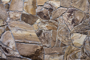 Wall of stone masonry