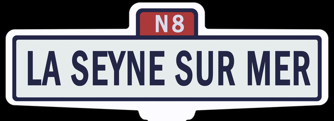 LA SEYNE SUR MER - Ancien panneau entrée d'agglomération