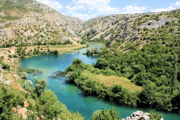 lovely nature of the Zrmanja river near Muskovici, Croatia