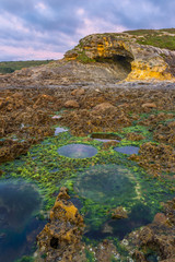 Beach of Paramoudras, Jaizkibel in Basque Country, Spain