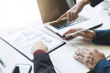 young business partner consultant working on data resource valuation investment