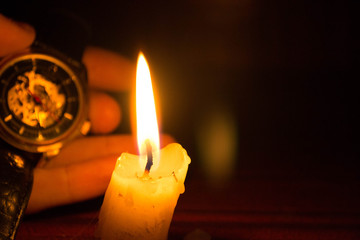 Candle lights mechanical wrist watches