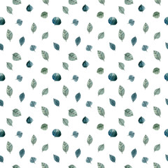 blue and green leaves