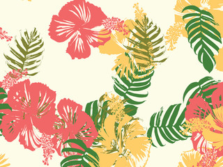 Fototapeta na wymiar Hawaiian exotic cover template.