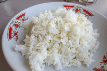white rice on plate at thailand