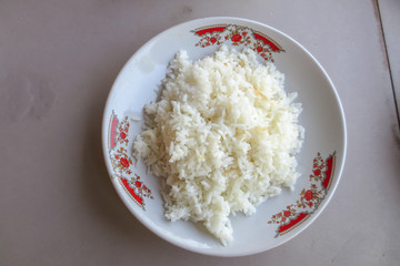 white rice on plate at thailand