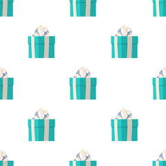 Gift Box Seamless Pattern Background. Vector Illustration.