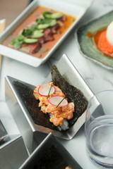 Salmon nori rolls