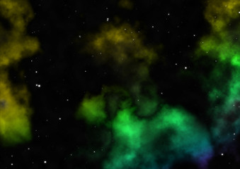 Small part of an infinite star field. 3D rendering