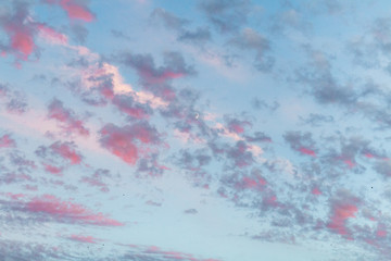 Obraz na płótnie Canvas Pretty Pink Clouds In The Sky