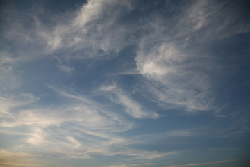 The most beautiful clouds and blue sky. Abstract background of heaven image. Best picture of sky with clouds. 