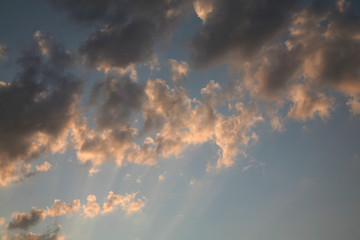 Natural sky with clouds is the best background of nature. Beautiful abstract sky like a picture. Best blue skies natural image.