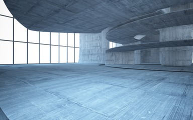 Empty dark abstract concrete smooth interior . Architectural background. 3D illustration and rendering