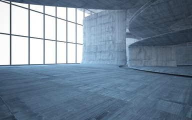 Empty dark abstract concrete smooth interior . Architectural background. 3D illustration and rendering