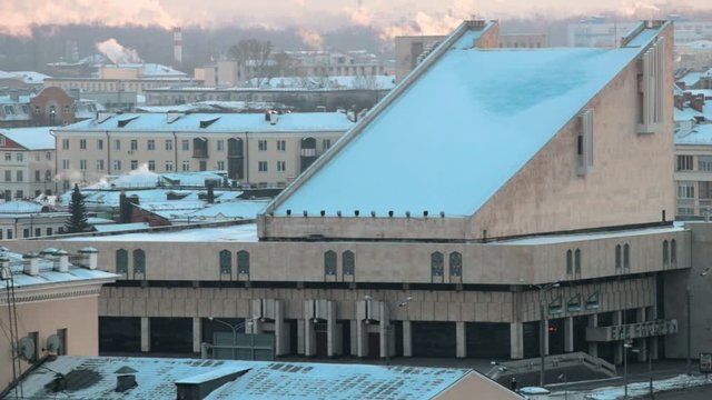 A kazan national tatar theatre in the centre of the city