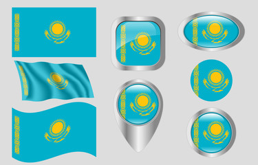 Fototapeta premium Flag of Kazakhstan