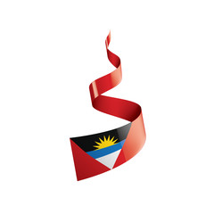 Antigua and Barbuda flag, vector illustration on a white background