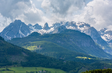 Fototapeta na wymiar Summer Alps mountain panorama, Austria