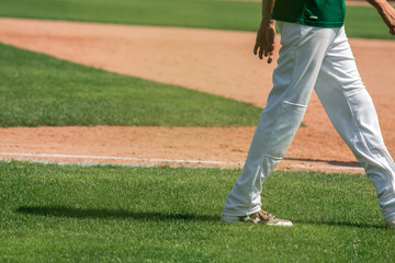 Baseball player walking