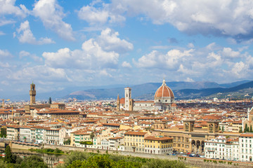 Fototapeta na wymiar Panoramic view of Florence from Piazzale Michelangelo