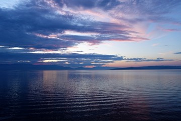 Sunrise over the Croatia sea