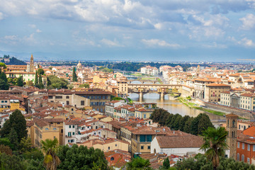 Naklejka premium Panoramic view of Florence from Piazzale Michelangelo