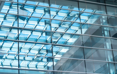 metal and glass roof of a mall