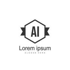 Initial Letter AI Logo Template Vector Design