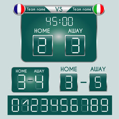 Broadcast graphic for football final score