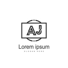 Initial Letter AJ Logo Template Vector Design