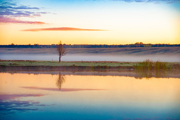 Fototapeta premium early morning river sunrise