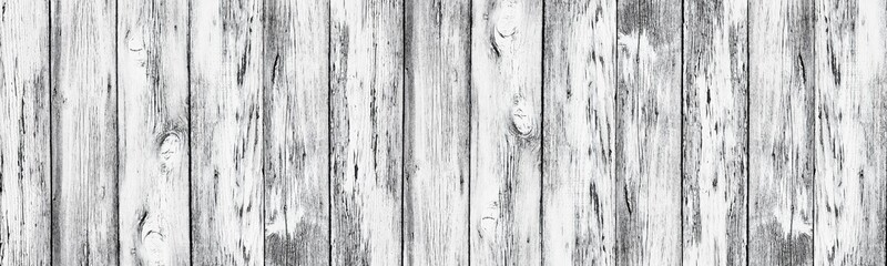 Naklejka premium Weathered white painted old wood boards - wide rural background
