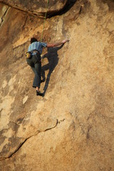 Fototapeta premium Climber in Joshua Tree National Park