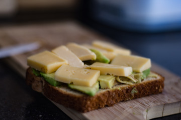 advocado and cheese toast