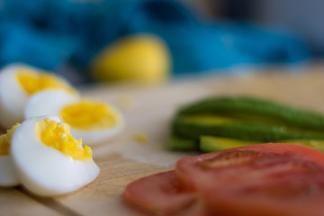 egg, tomato and avocado