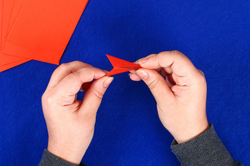 Diy Chinese lunar dragon of modular origami.