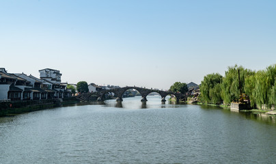 Tangxi Ancient Town on Canal River, Hangzhou, China