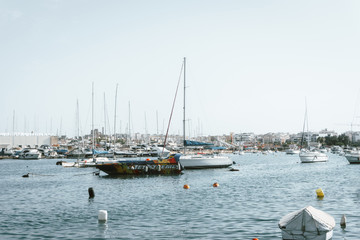 Obraz premium VALLETTA, MALTA - June 28, 2017: Typical Seaside port Valletta in Malta