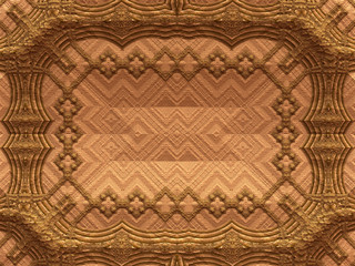 Double frame with fractal pattern