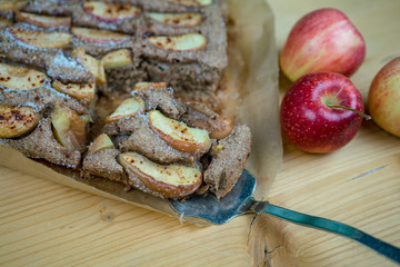 Taking the piece of apple pie