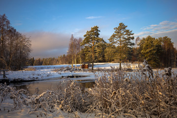 Fototapeta na wymiar Winter in Schweden