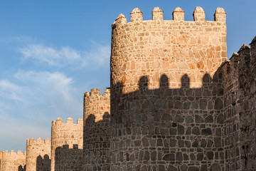 The Walls of Ávila in central Spain, completed between the 11th and 14th centuries, are the city of Ávila's principal historic feature.