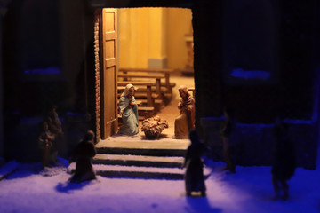  Presepe di Natale con Gesù Bambino, Christmas crib with baby Jesus