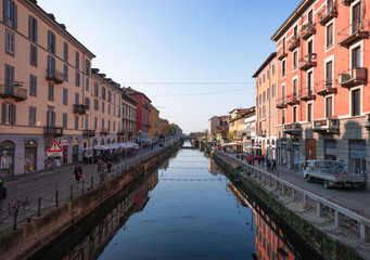 Fototapeta na wymiar Milano, Navigli